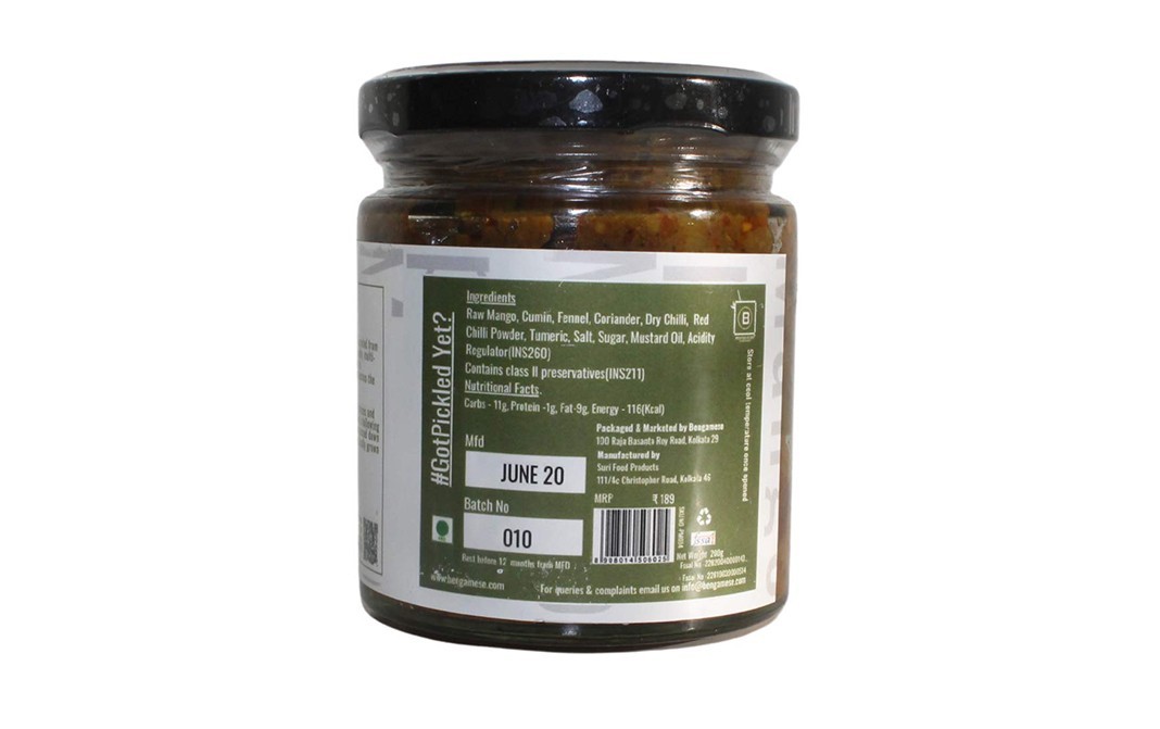 Bengamese Mango Pickle    Glass Jar  200 grams